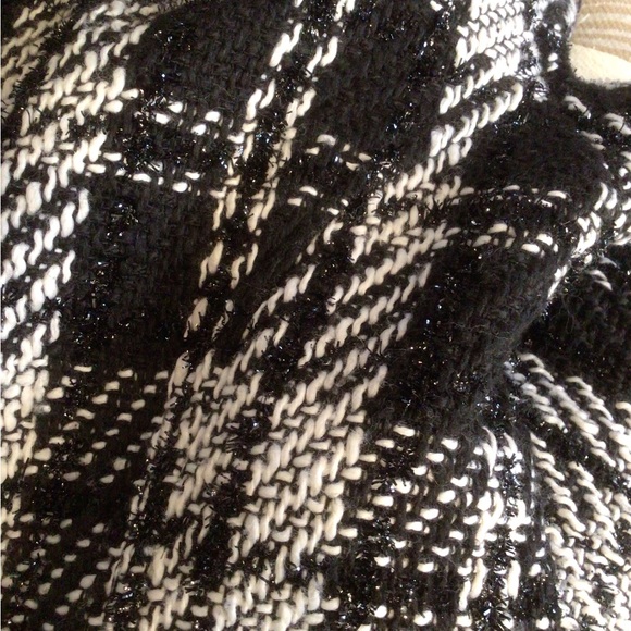 Black & White tweed jacket with hint of sparkle, lined, L/ XL - Picture 2 of 5